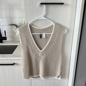 Women's Beige Sweater Vest